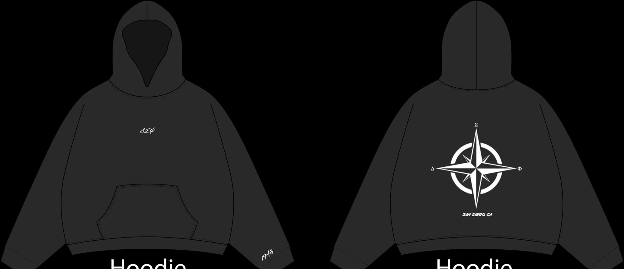 Delta Sigma Phi compass hoodie