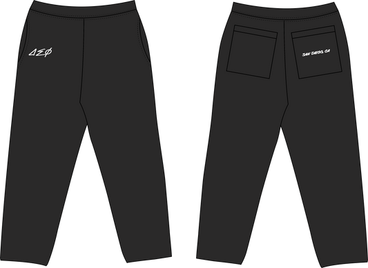 Delta Sig Black Sweats